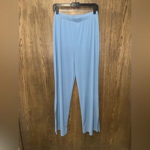 Womens ZARA High Waisted Pants Flowy Split HEM ON THE SIDE Large